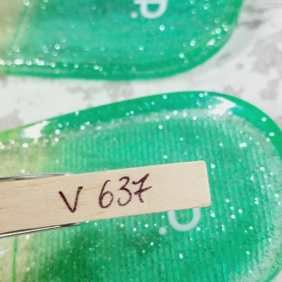 BP. Blue & Green Clear Single Strap Slippers Sandals V637 - Picture 11 of 11